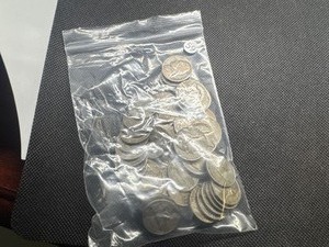 lot 59 image: Fifty WWII 35% Silver War Nickels - 2.8132 Oz. of Silver - Melt Value approx. $290.00