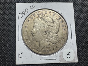 lot 6 image: Key Date 1890-CC Morgan Silver Dollar