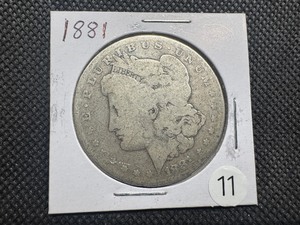 lot 11 image: 1881 Morgan Silver Dollar