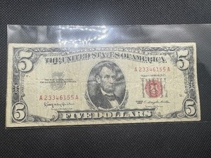 lot 91 image: 1963 Red Seal $5 Bill