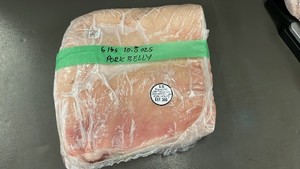lot 104 image: M - Pork Belly Frozen Vacuum-Sealed, 6LBs 10.4ozs USDA Inspected