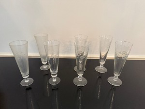 lot 57 image: Vintage Pilsner Glasses (Qty 7)