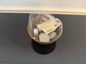 lot 71 image: Brass Bowl with 9 Tea Candles