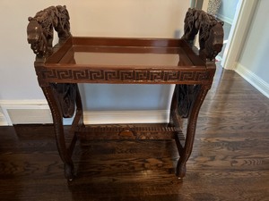 lot 6 image: 1900s Chinese Carved Liquer Table