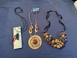 lot 76 image: Unique Handmade Artisanal Necklaces Made with Natural Materials