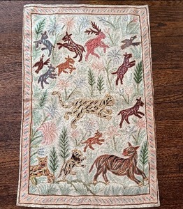 lot 16 image: Childrens Wall Hanging Tapestry from Cashmir India