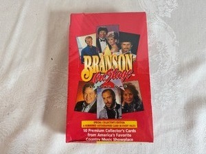 lot 117 image: Branson On Stage Series One Collector Cards - 10 Packs, Autographed Card in each Pack (1992)