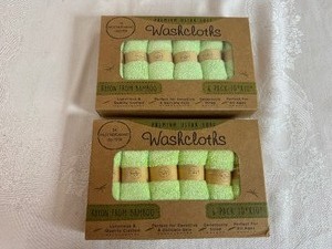 lot 120 image: New Premium Ultra Soft Wash Cloths from Bamboo (Two 6 Packs)