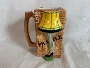 lot 33 image: Vintage A Christmas Story Collectors Series Molded Ceramic Mug - Leg Lamp Design (Rare, Hard to Find)