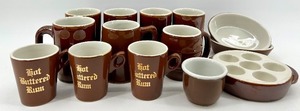 lot 72 image: Variety of Vintage Hall - Hot Buttered Rum Mugs, Escargot Dish and More