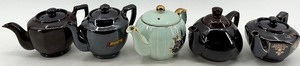 lot 149 image: Vintage Occupied Japan Teapots (Lot of 5) - Including Souvenir Coulee Dam, Wash.