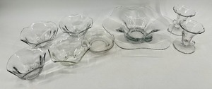 lot 186 image: Duncan & Miller Clear Crystal Glass Bowl and More - Vintage Collectibles