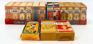 lot 171 image: Russell Library of Games Card Set No. 550-3 - Old Maid, Dr Quack, Slap Jack & Crossword and more