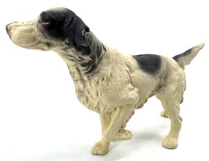 lot 212 image: Cast Iron Spaniel Dog Statue - Reproduction Hand Painted