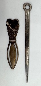 lot 236 image: Sterling Silver Hair Pick & Bookmark - Vintage Decorative Set