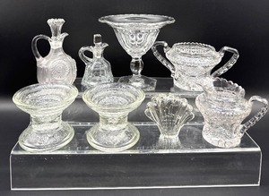 lot 247 image: Crystal Glassware Collection - Decanters & Pitcher, Sugar Pot & Compotes
