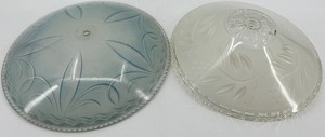 lot 42 image: Vintage Glass Light Shades (Lot of 2)