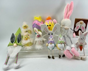 lot 85 image: Assorted Easter Figures & Decor - Bunnies, Chicks & Eggs