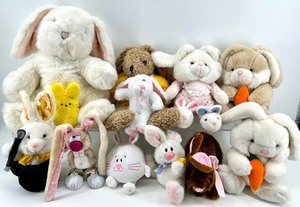 lot 90 image: Stuffed Bunnies - Assorted Plush Rabbit Toys Collection