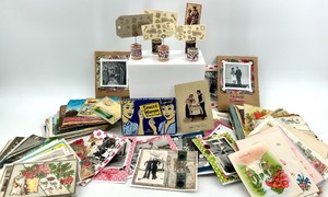 lot 152 image: Vintage Postcards & Calling Cards Collection - Assorted Ephemera