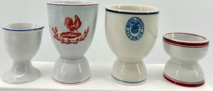 lot 271 image: Egg Cups including Wedgwood Chanticleer (Lot of 4)