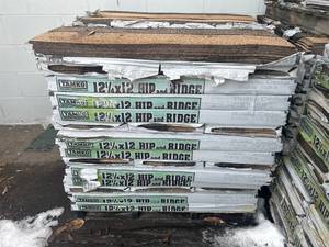 lot 1 image: TAMKO Pallet of 42 Bundles of- 12-14 x 12 Hip and Ridge Rustic Cedar Hip and Ridge Cap Roofing Shingles (33.3 lin. ft. Per Bundle) Retail Value of $2,519
