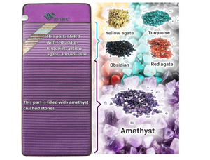 lot 10 image: PHYMAT Far Infrared Amethyst Heating Pad (67x27)- 5 Color Gemstone Crystal Heating Pad - Infrared Mat Full Body- Bio Amethyst Mat with Auto Shut Off - Overheat Protection,Smart Control