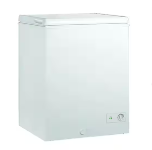 lot 8 image: Vissani 7 cu. ft. Manual Defrost Chest Freezer with LED Light Type in White Model DCM7QWBWW (Minor Transit Damage, See Photos Of Right Side)