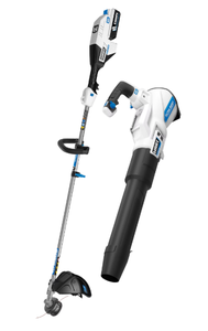 lot 42 image: HART 40V Brushless 15-inch String Trimmer & 600 CFM Blower Kit (1) 4Ah Battery (1) Charger