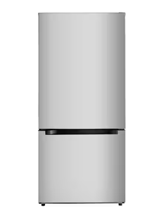 lot 53 image: Vissani 30 in. 18.7 cu. ft. Bottom Freezer Refrigerator in Fingerprint Resistant Stainless Steel Model # MDBF18SS (Minor Transit Damage, See Photos)