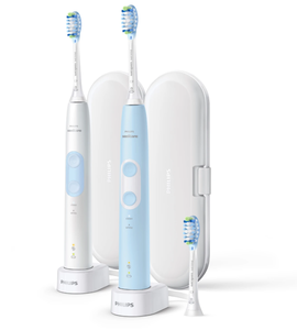 lot 306 image: Philips Sonicare Optimal Clean Rechargeable Electric Toothbrush, 2-pack