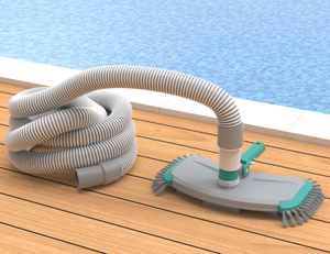 lot 314 image: Mainstays Cleaning Kit for Pools - Two Piece - Teal & Grey & White