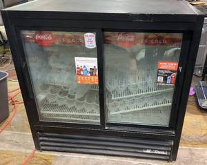lot 49 image: true Slide Door Lower Height Standard Depth Refrigerator with Hydrocarbon Refrigerant & LED Lighting GDM41C48L (See Details)
