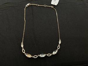 lot 116 image: Givenchy Pave and Crystal Frontal Statement Necklace (Missing 1 Stone)