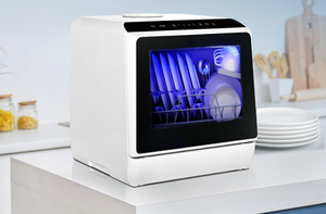 lot 6 image: EUHOMY Countertop Dishwasher Portable with 6 Programs, 5L Built-in Water Tank for Apartments & RV, 167 High-Temp, No Hookup Needed, Mini Dishwasher Model DW001-5WH-USZX