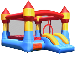 lot 110 image: Costway Inflatable Bounce House Castle Jumper Without Blower (Images shown are for reference only. Actual colors will vary, See Photos for more details)