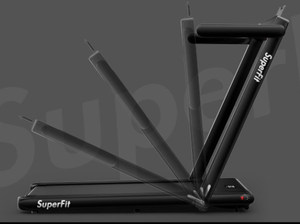 lot 115 image: Costway 2.25HP 2 in 1 Folding Treadmill with APP Speaker Remote Control (Minor Transit Damage, See Photos)