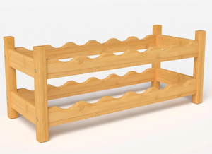 lot 129 image: Giantex Bamboo Wine Rack, 23 Tier 1218 Bottle Wine Storage Cabinet Shelf 24 x 9.5 x 10(L x W x H)