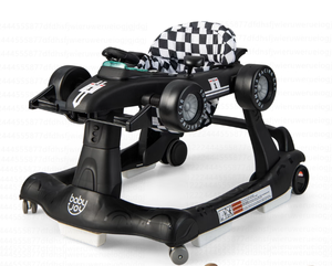 lot 130 image: Costway 4-in-1 Baby Walker Foldable Activity Push Walker Adjustable Black