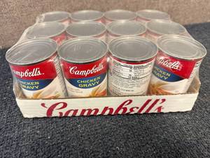 lot 197 image: 12 Cans Of Campbells Chicken Gravy