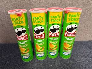 lot 202 image: 4 Cans Of Party Sized Pringles