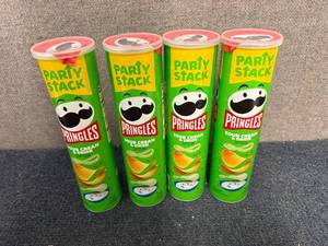 lot 204 image: 4 Cans Of Party Sized Pringles