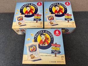 lot 121 image: 3 X 6Ct Packs Of Pirates Booty Puffs