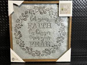lot 21 image: Brewster Home Fashions Let Your Faith Be Bigger Than Your Fear Wall Art