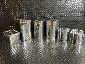 lot B-29 image: Vintage Kromex Diamond-Pattern Canister Set - Coffee, Flour, USA Made