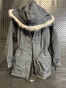 lot 66 image: Columbia Interchange Parka - Size M, Fur Trim Hood, Dark Charcoal