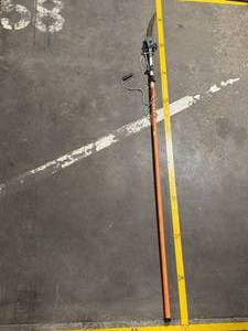 lot 82 image: Pole Saw With Rope-Activated Cutting Head - Orange Telescoping Pole