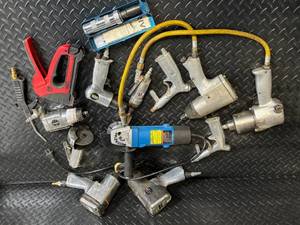 lot 97 image: Drill Master 4-12 in Angle Grinder & Pneumatic Grinders (Craftsman, Husky)