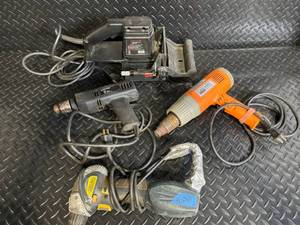 lot 100 image: Craftsman Plate Joiner 315.175010 & Black & Decker 38 Drill & Chicago Heat Gun & Sander - Lot of 4