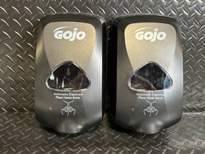 lot 105 image: Gojo Automatic Hand Sanitizer Dispenser Pair - Touchless, 2-Unit Set